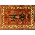 thumbnail image 1 of Ahgly Company Machine Washable Indoor Rectangle Persian Yellow Traditional Area Rugs, 5' x 7', 1 of 4