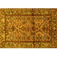 thumbnail image 1 of Ahgly Company Machine Washable Indoor Rectangle Persian Yellow Traditional Area Rugs, 5' x 7', 1 of 4