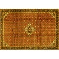 thumbnail image 1 of Ahgly Company Machine Washable Indoor Rectangle Persian Yellow Traditional Area Rugs, 5' x 7', 1 of 4