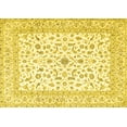 thumbnail image 1 of Ahgly Company Machine Washable Indoor Rectangle Persian Yellow Traditional Area Rugs, 5' x 7', 1 of 4