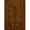 thumbnail image 1 of Ahgly Company Machine Washable Indoor Rectangle Persian Yellow Traditional Area Rugs, 5' x 8', 1 of 4
