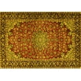 thumbnail image 1 of Ahgly Company Machine Washable Indoor Rectangle Persian Yellow Traditional Area Rugs, 5' x 8', 1 of 4