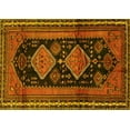 thumbnail image 1 of Ahgly Company Machine Washable Indoor Rectangle Persian Yellow Traditional Area Rugs, 6' x 9', 1 of 4