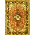 thumbnail image 1 of Ahgly Company Machine Washable Indoor Rectangle Persian Yellow Traditional Area Rugs, 6' x 9', 1 of 4