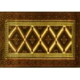 thumbnail image 1 of Ahgly Company Machine Washable Indoor Rectangle Persian Yellow Traditional Area Rugs, 7' x 9', 1 of 4