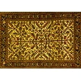 thumbnail image 1 of Ahgly Company Machine Washable Indoor Rectangle Persian Yellow Traditional Area Rugs, 8' x 10', 1 of 4