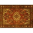 thumbnail image 1 of Ahgly Company Machine Washable Indoor Rectangle Persian Yellow Traditional Area Rugs, 8' x 10', 1 of 4