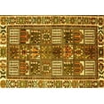 thumbnail image 1 of Ahgly Company Machine Washable Indoor Rectangle Persian Yellow Traditional Area Rugs, 8' x 12', 1 of 4