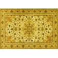 thumbnail image 1 of Ahgly Company Machine Washable Indoor Rectangle Persian Yellow Traditional Area Rugs, 8' x 12', 1 of 4