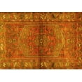 thumbnail image 1 of Ahgly Company Machine Washable Indoor Rectangle Persian Yellow Traditional Area Rugs, 8' x 12', 1 of 4