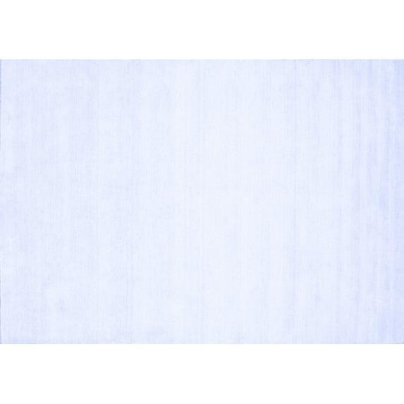 Ahgly Company Machine Washable Indoor Rectangle Solid Blue Modern Area Rugs, 3' x 5'