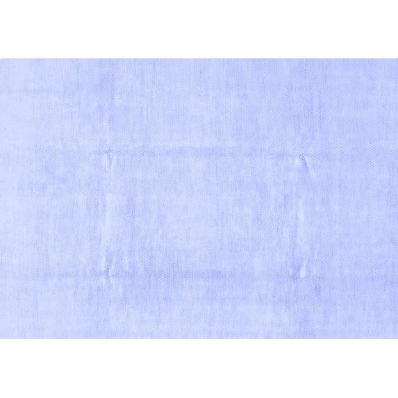 Ahgly Company Machine Washable Indoor Rectangle Solid Blue Modern Area Rugs, 6' x 9'