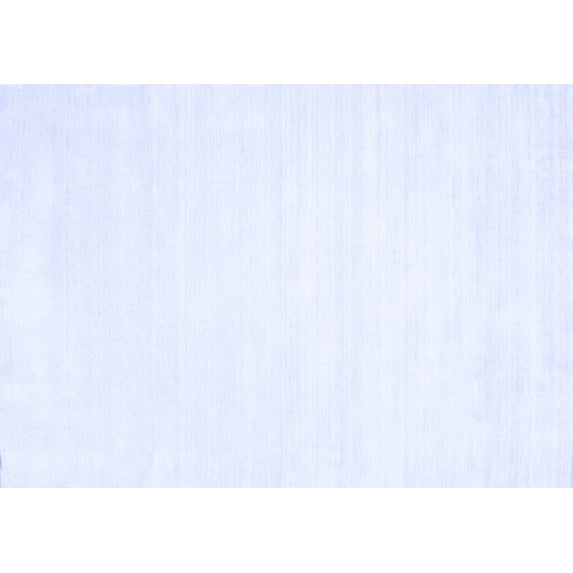 Ahgly Company Machine Washable Indoor Rectangle Solid Blue Modern Area Rugs, 7' x 10'