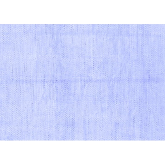 Ahgly Company Machine Washable Indoor Rectangle Solid Blue Modern Area Rugs, 8' x 10'