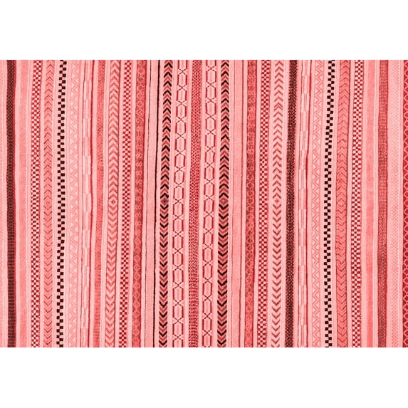 Ahgly Company Machine Washable Indoor Rectangle Solid Red Modern Area Rugs, 2' x 5'