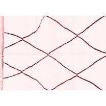 Ahgly Company Machine Washable Indoor Rectangle Solid Red Modern Area Rugs, 5' x 7'