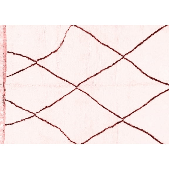 Ahgly Company Machine Washable Indoor Rectangle Solid Red Modern Area Rugs, 5' x 7'