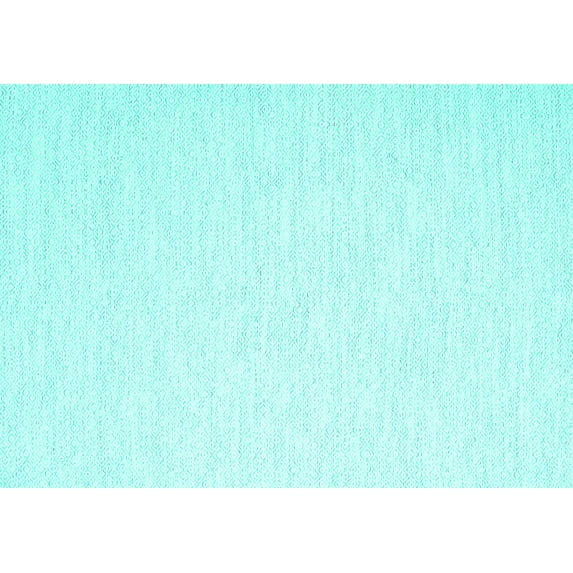 Ahgly Company Machine Washable Indoor Rectangle Solid Turquoise Blue Modern Area Rugs, 2' x 4'
