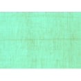 thumbnail image 1 of Ahgly Company Machine Washable Indoor Rectangle Solid Turquoise Blue Modern Area Rugs, 4' x 6', 1 of 4