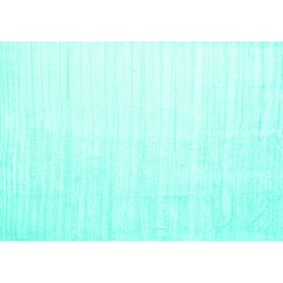 Ahgly Company Machine Washable Indoor Rectangle Solid Turquoise Blue Modern Area Rugs, 5' x 8'