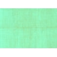 thumbnail image 1 of Ahgly Company Machine Washable Indoor Rectangle Solid Turquoise Blue Modern Area Rugs, 7' x 10', 1 of 4