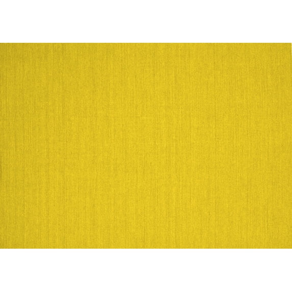 Ahgly Company Machine Washable Indoor Rectangle Solid Yellow Modern Area Rugs, 2' x 4'