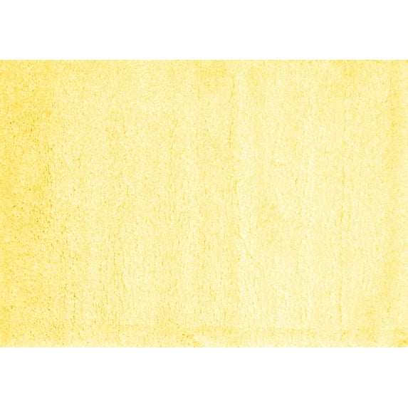 Ahgly Company Machine Washable Indoor Rectangle Solid Yellow Modern Area Rugs, 3' x 5'