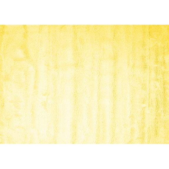Ahgly Company Machine Washable Indoor Rectangle Solid Yellow Modern Area Rugs, 4' x 6'