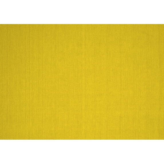 Ahgly Company Machine Washable Indoor Rectangle Solid Yellow Modern Area Rugs, 8' x 10'