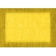 thumbnail image 1 of Ahgly Company Machine Washable Indoor Rectangle Solid Yellow Modern Area Rugs, 8' x 10', 1 of 4