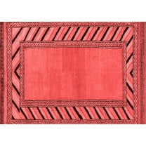 Ahgly Company Machine Washable Indoor Rectangle Southwestern Red Country Area Rugs, 5' x 7'