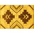 thumbnail image 1 of Ahgly Company Machine Washable Indoor Rectangle Southwestern Yellow Country Area Rugs, 3' x 5', 1 of 4