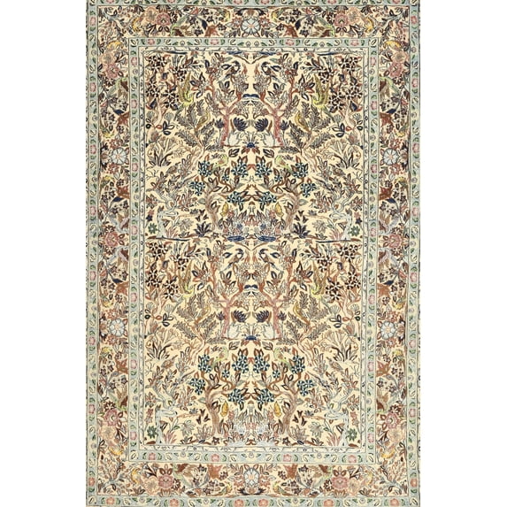 Ahgly Company Machine Washable Indoor Rectangle Traditional Brown Area Rugs, 3' x 5'