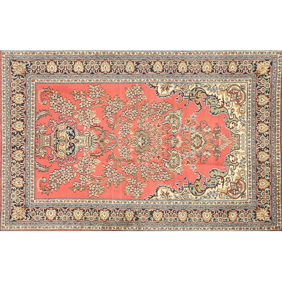Ahgly Company Machine Washable Indoor Rectangle Traditional Brown Area Rugs, 5' x 7'
