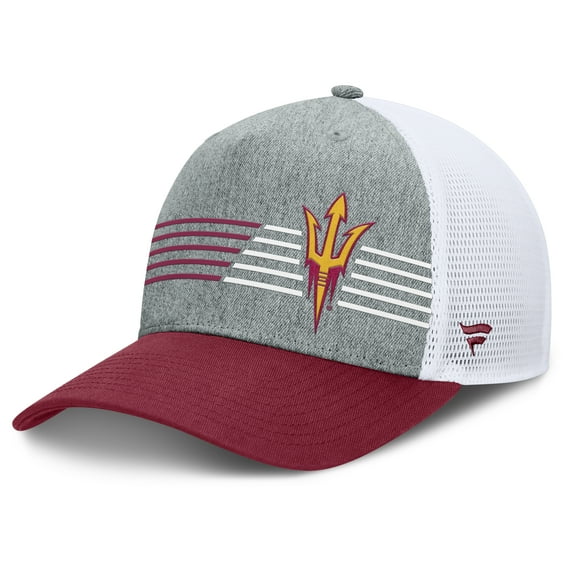 Men's Fanatics Heather Gray/Maroon Arizona State Sun Devils Profile Trucker Adjustable Hat