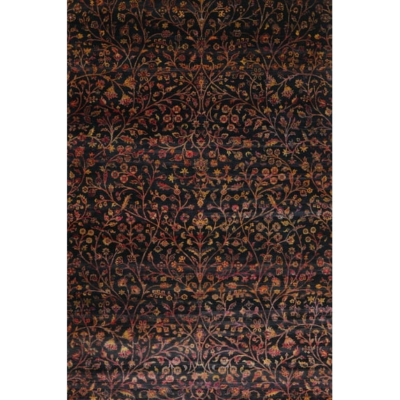 Ahgly Company Machine Washable Indoor Rectangle Traditional Dark Brown Area Rugs, 2' x 5'