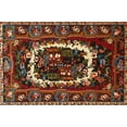 thumbnail image 1 of Ahgly Company Machine Washable Indoor Rectangle Traditional Dark Gold Brown Area Rugs, 2' x 3', 1 of 7