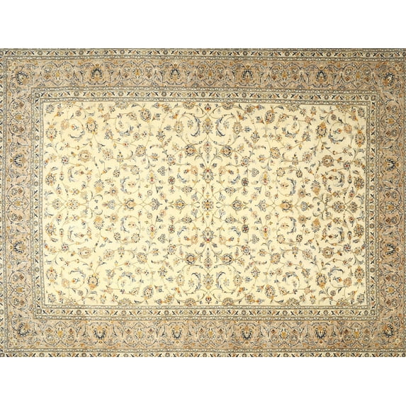 Ahgly Company Machine Washable Indoor Rectangle Traditional Khaki Gold Area Rugs, 5' x 8'