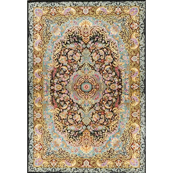 Ahgly Company Machine Washable Indoor Rectangle Traditional Sienna Brown Area Rugs, 2' x 3'