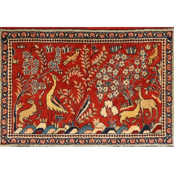 Ahgly Company Machine Washable Indoor Rectangle Traditional Tiger Orange Brown Area Rugs, 6' x 9'