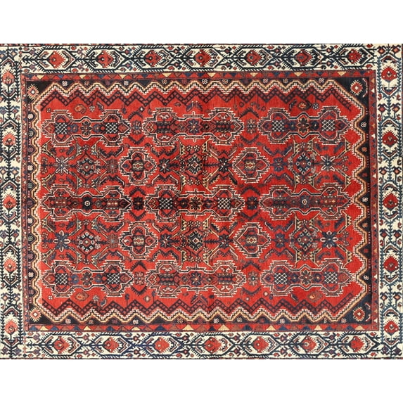 Ahgly Company Machine Washable Indoor Rectangle Traditional Tomato Red Area Rugs, 2' x 3'