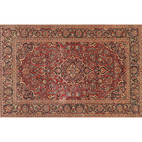 Ahgly Company Machine Washable Indoor Rectangle Traditional Tomato Red Area Rugs, 5' x 7'