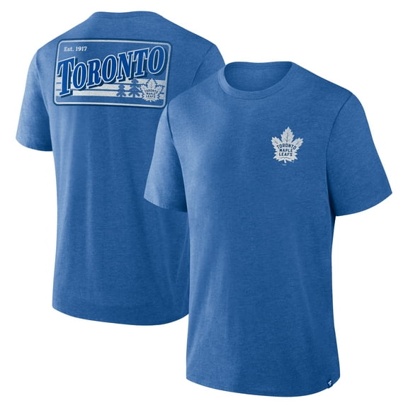 Men's Fanatics Heather Blue Toronto Maple Leafs Fan Lanes Tri-Blend T-Shirt