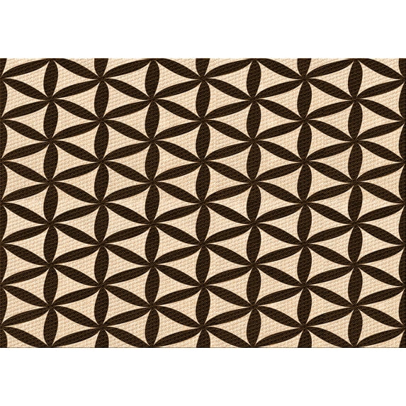Ahgly Company Machine Washable Indoor Rectangle Transitional Black Brown Area Rugs, 2' x 5'