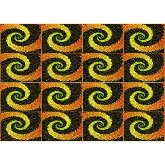 Ahgly Company Machine Washable Indoor Rectangle Transitional Black Brown Area Rugs, 3' x 5'