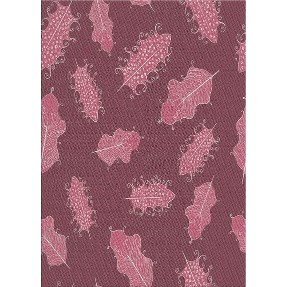Ahgly Company Machine Washable Indoor Rectangle Transitional Blush Red Pink Area Rugs, 8' x 10'