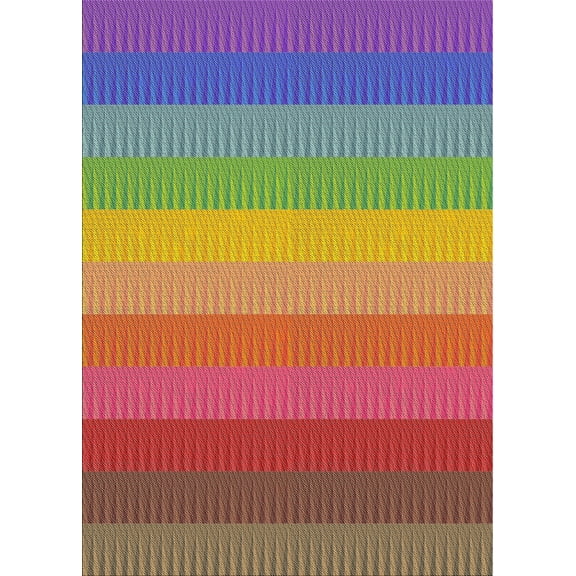 Ahgly Company Machine Washable Indoor Rectangle Transitional Bullet Shell Brown Area Rugs, 5' x 7'