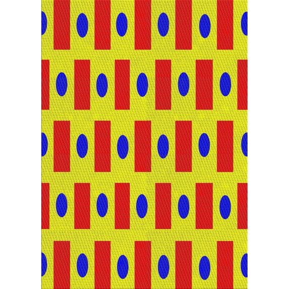 Ahgly Company Machine Washable Indoor Rectangle Transitional Canary Yellow Area Rugs, 4' x 6'