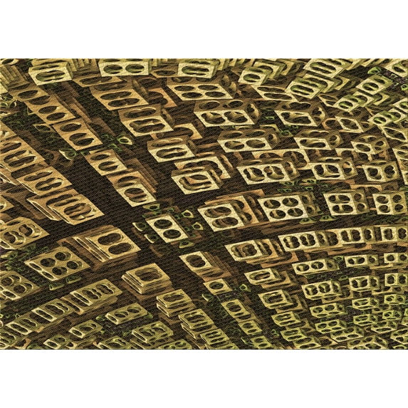 Ahgly Company Machine Washable Indoor Rectangle Transitional Caramel Brown Area Rugs, 2' x 3'