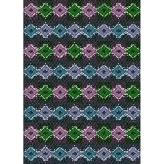 Ahgly Company Machine Washable Indoor Rectangle Transitional Charcoal Black Area Rugs, 7' x 9'